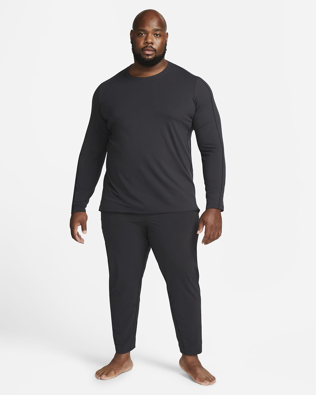 Mens Nike Yoga Dri Fit Training T-Shirt Size L Black DM7825 010