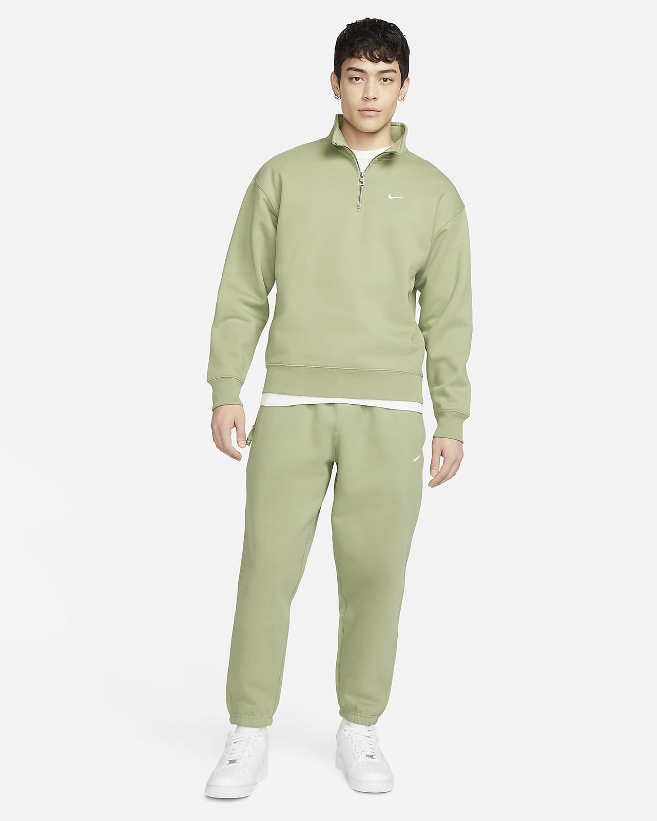 yellowbucks着用 NIKE メンズ1/4ジップトップ セットアップ