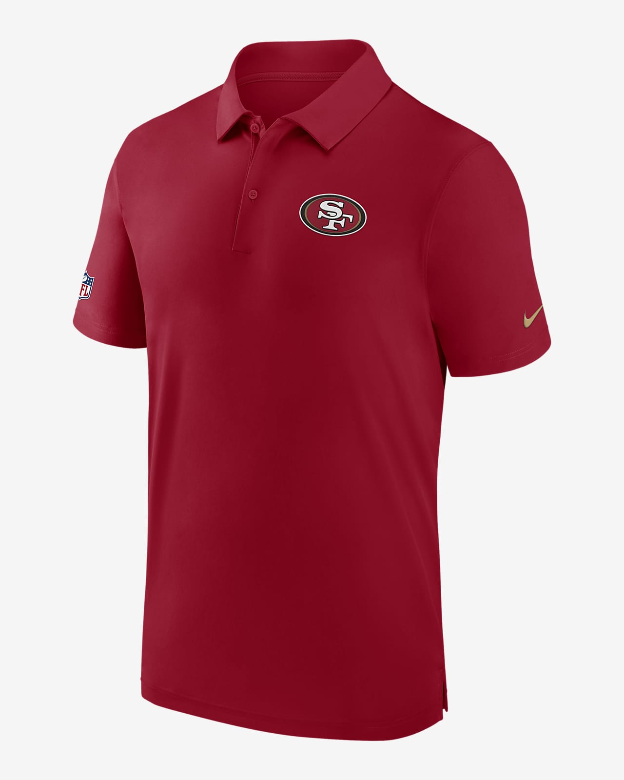 San Francisco 49ers Sideline Nike Dri-FIT Coach Short Sleeve Polo - Mens