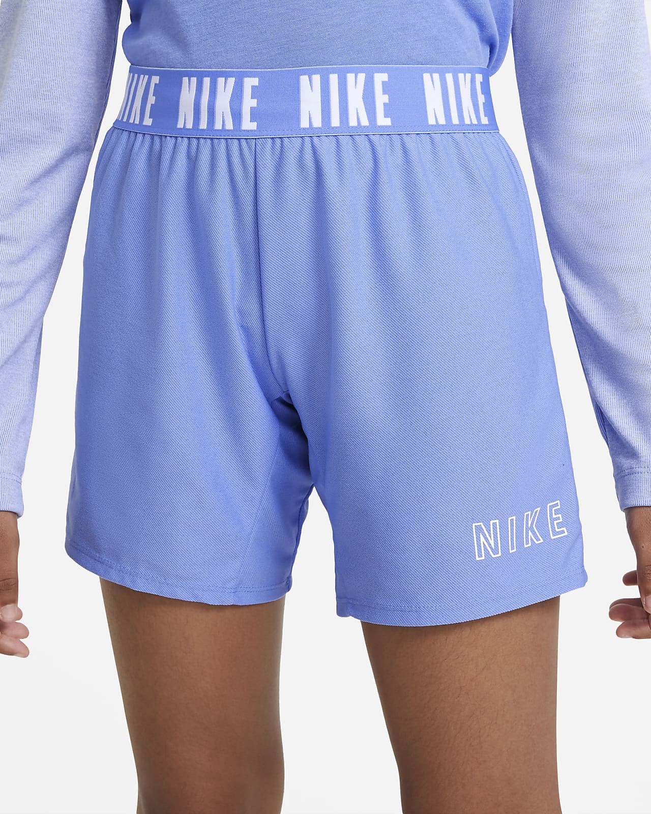 girls blue nike shorts