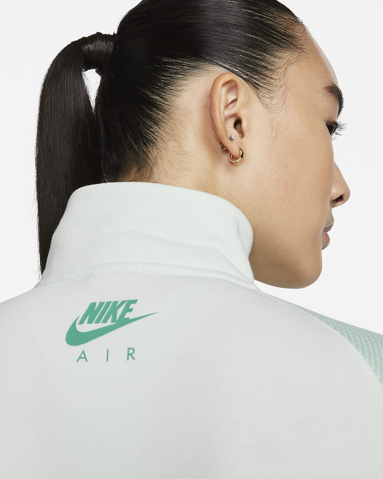 Monótono Bebé crema Nike Sportswear Air Camiseta con cremallera de 1/4 de tejido Fleece -  Mujer. Nike ES