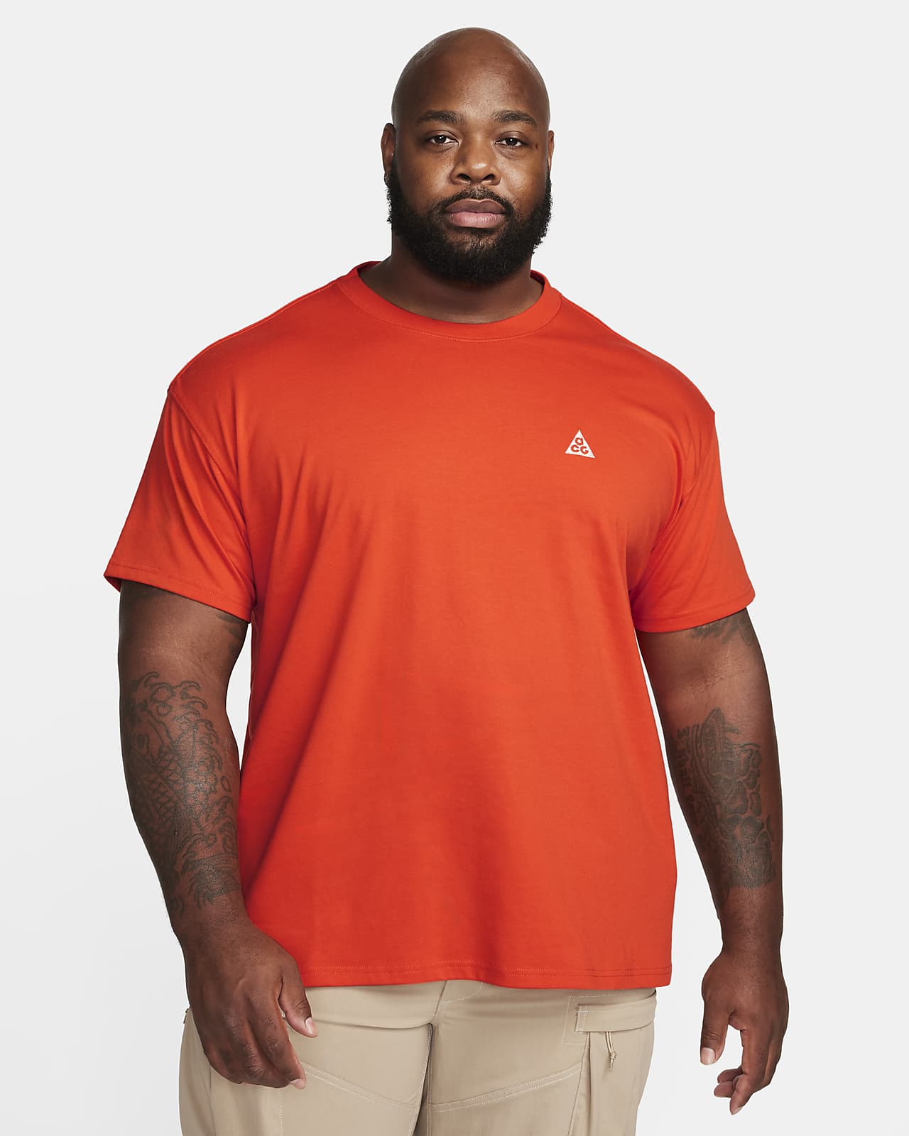 Camiseta nike naranja online hombre