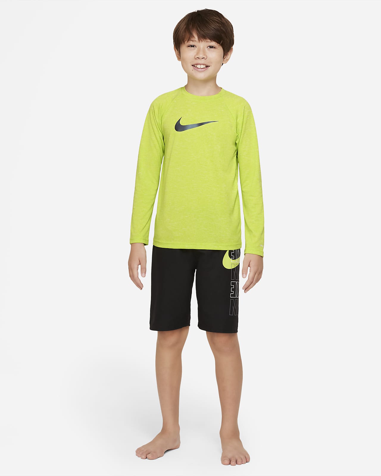 Nike Heather Big Kids' (Boys') Long-Sleeve Hydroguard Swim Shirt. Nike.com