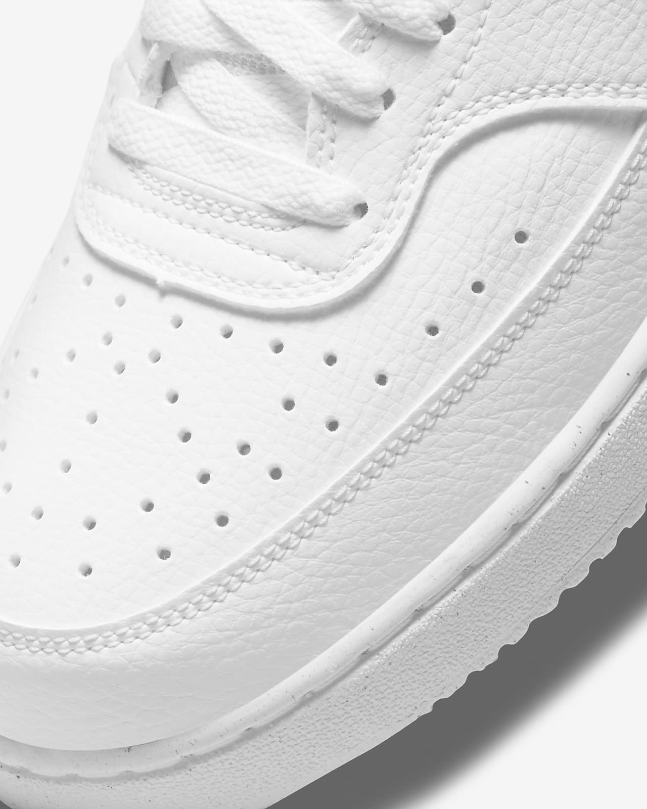 nike court vision low leather sneakers in triple white