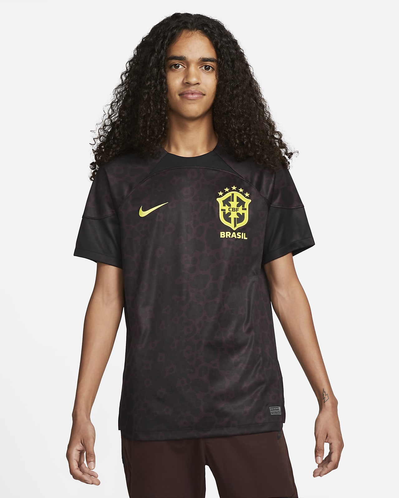 Brazil 2022/23 Stadium Home Men's Nike Dri-FIT Soccer Jersey.