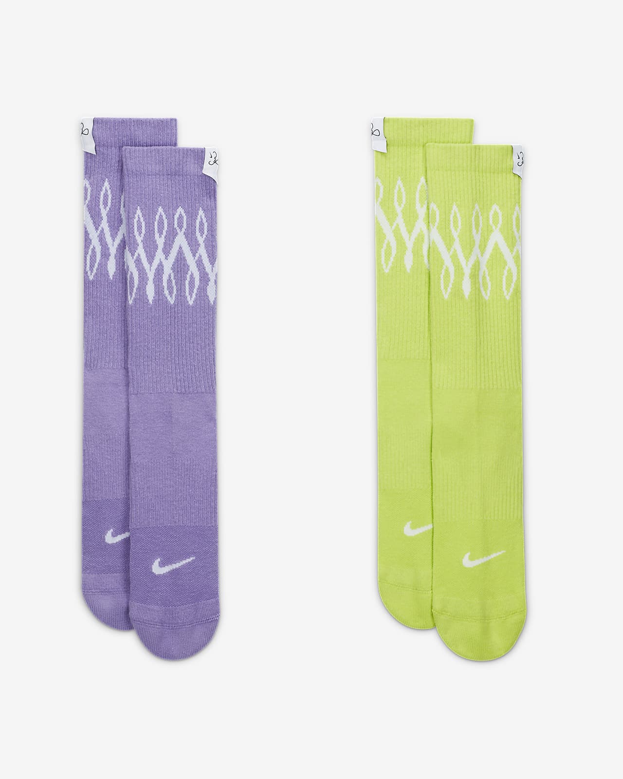 Pakket Specialiteit Selectiekader Serena Williams Design Crew Cushioned Crew Socks (2 Pairs). Nike.com
