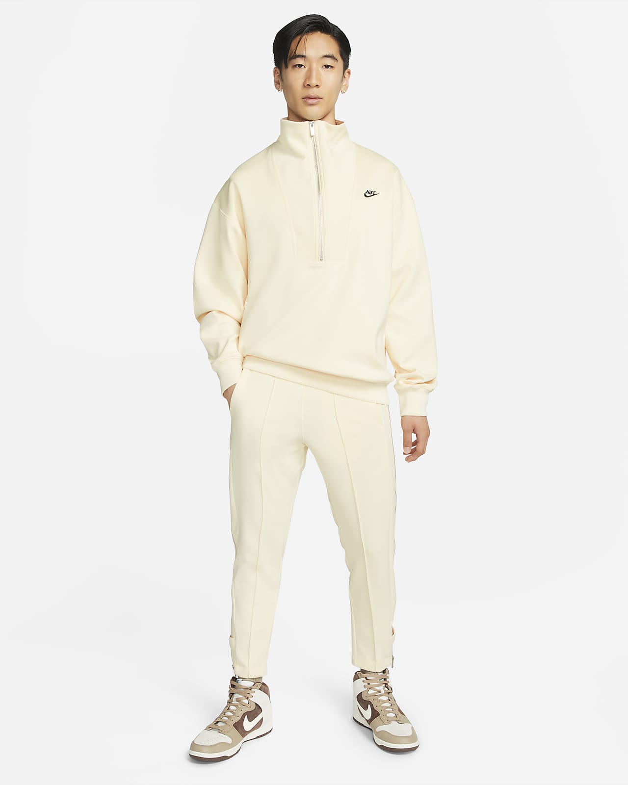 nike flex tracksuit beige