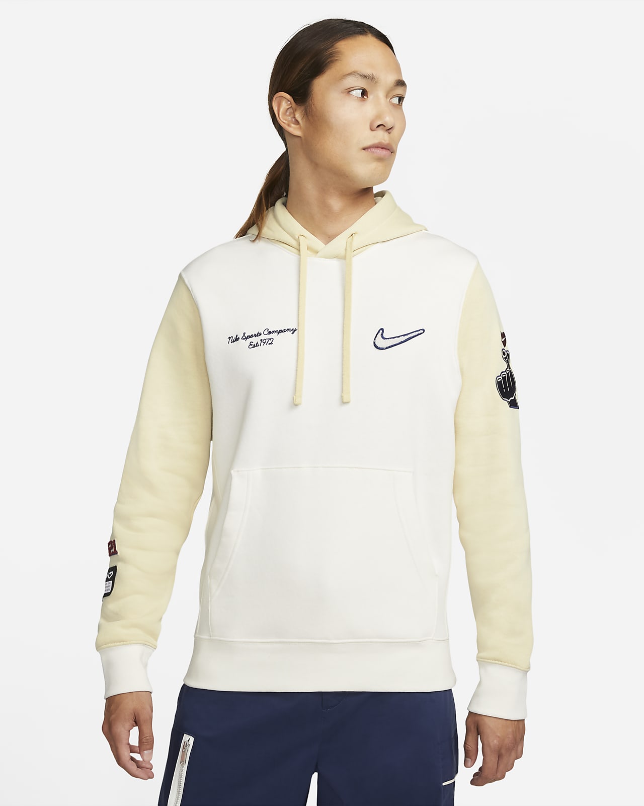 nike sportswear club fleece men's graphic pullover hoodie