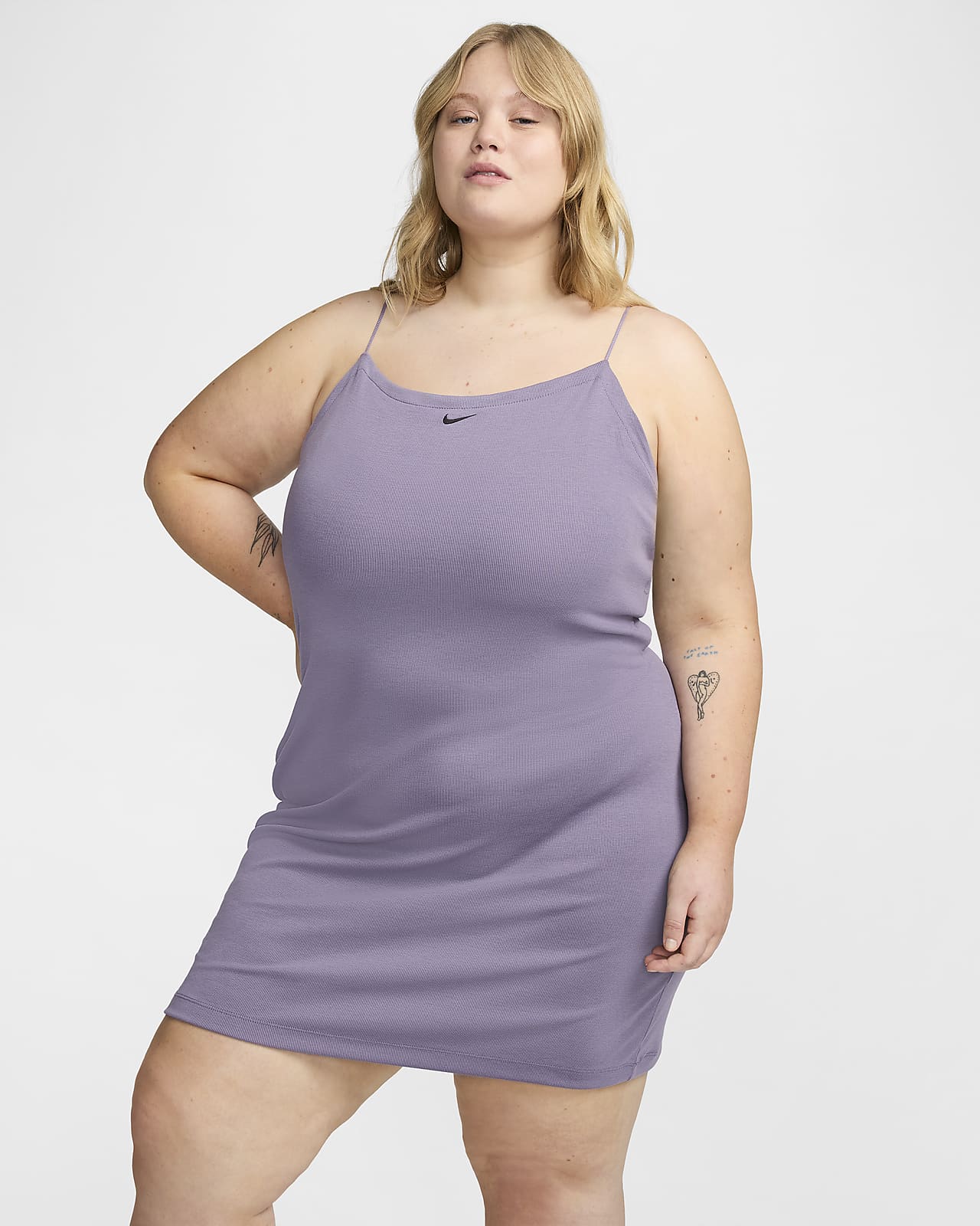 Nike Sportswear Chill Knit Women's Tight Mini-Rib Cami Dress (Plus Size)