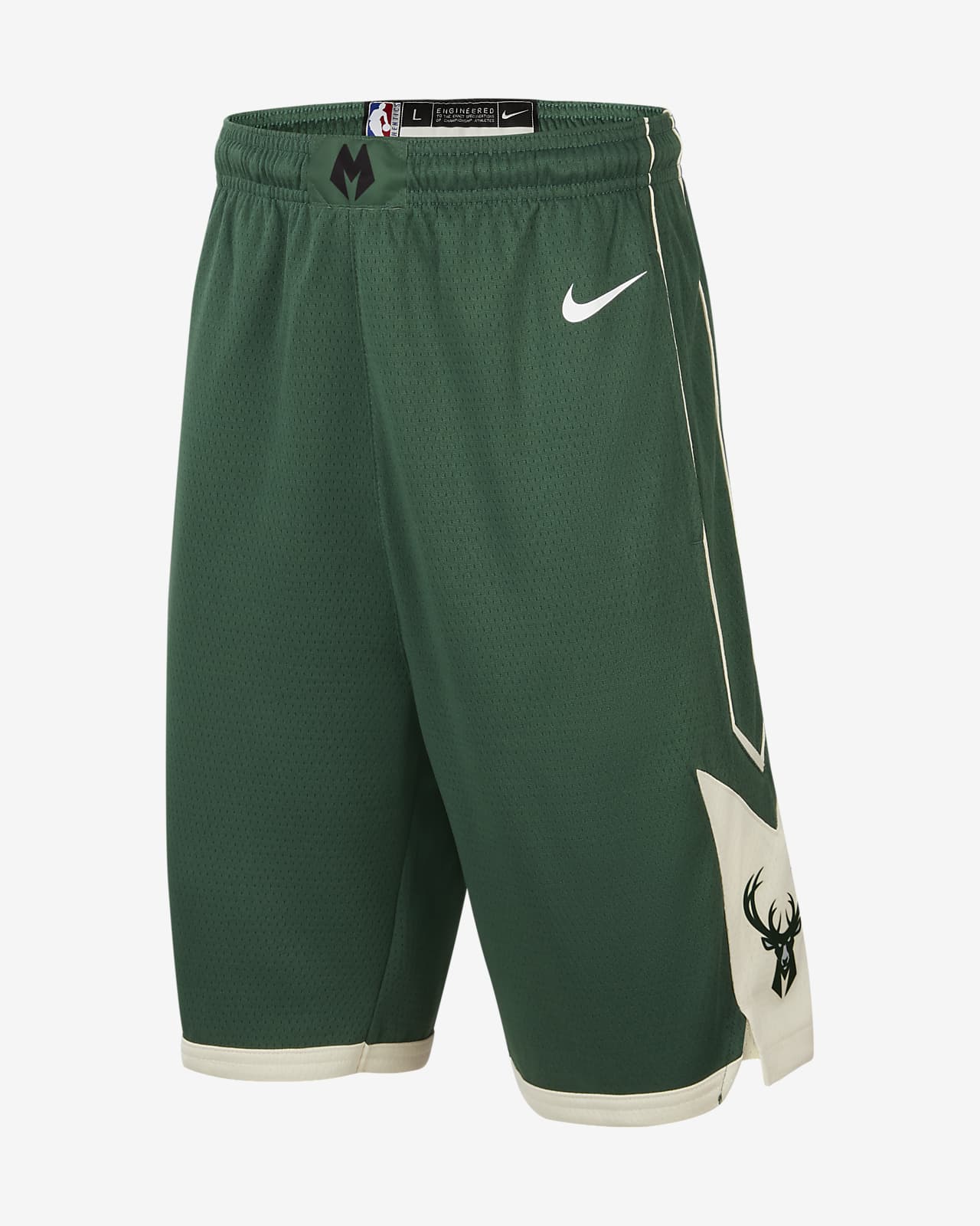 Milwaukee Bucks Icon Edition Nike NBA Swingman-shorts för ungdom
