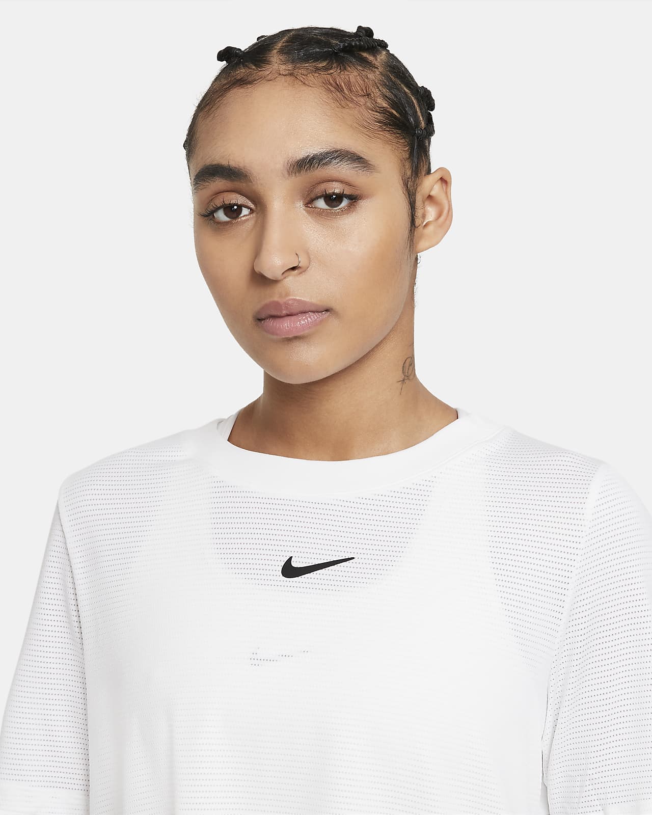 nike women's court dry short sleeve tennis top