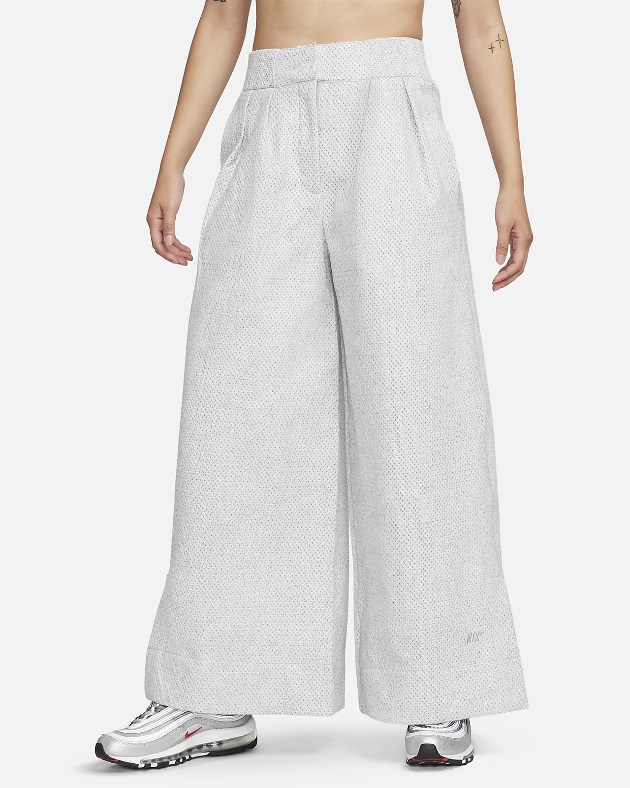 Lucy  White High Waisted Kick Flare Trousers  Trousers  Miss G Couture