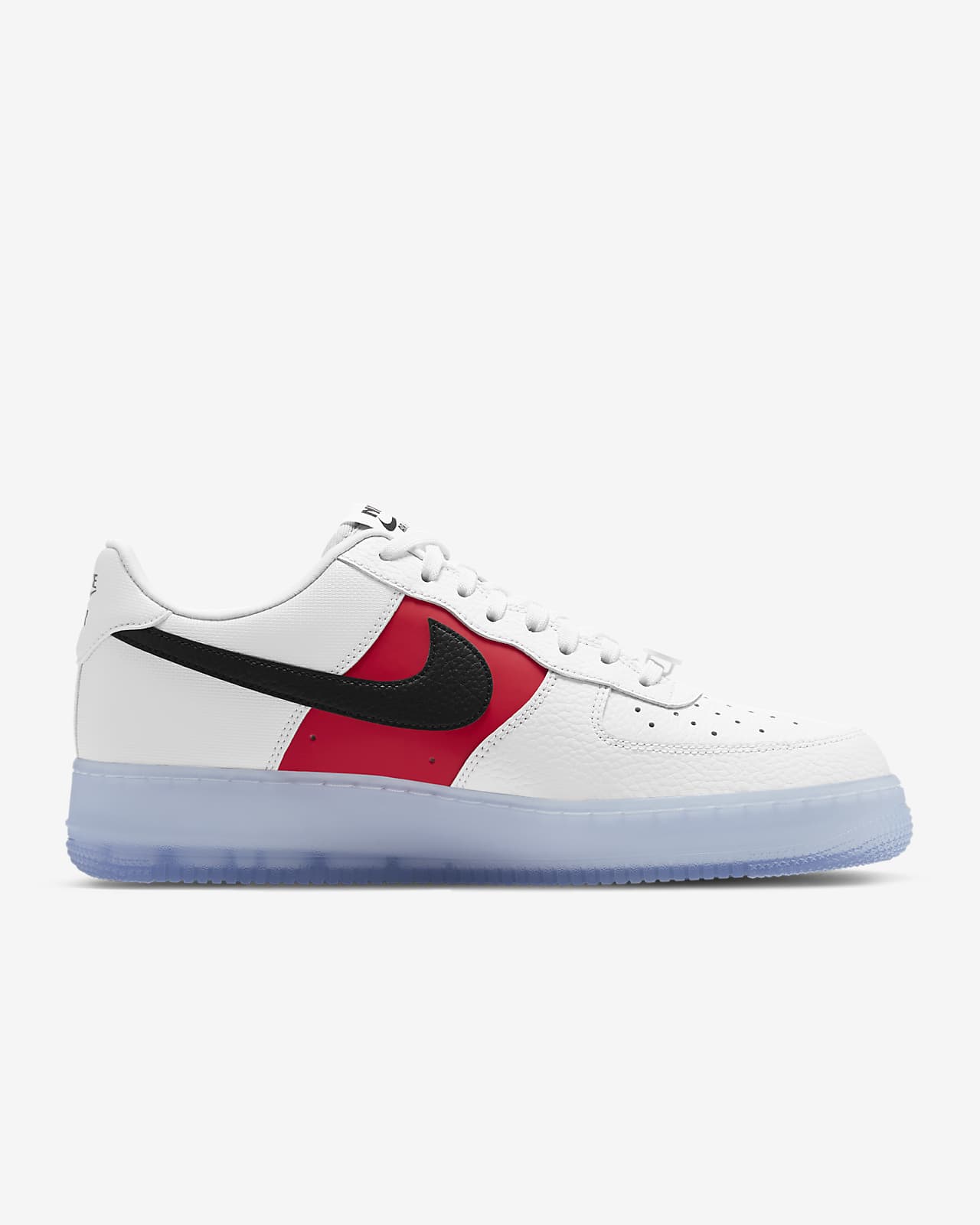 nike force 1 red and white