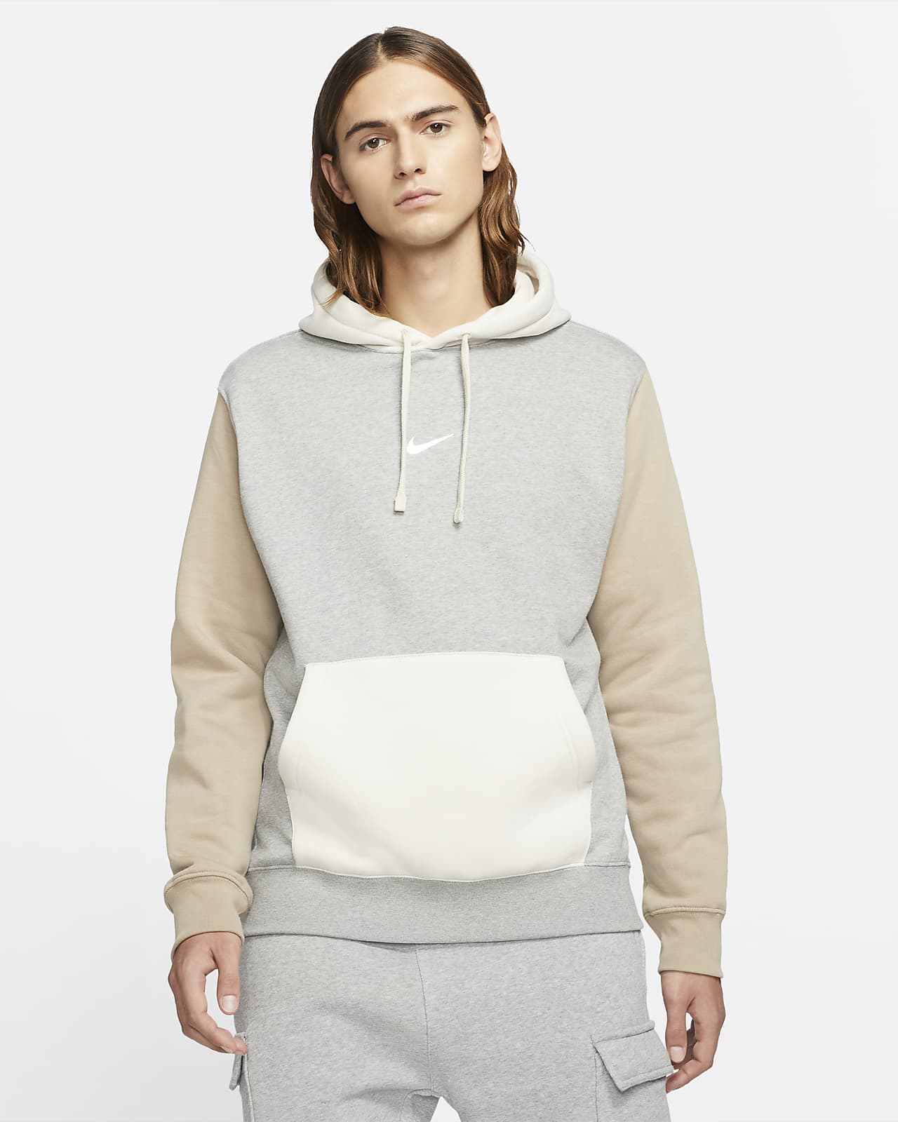 grey nike sportswear hoodie