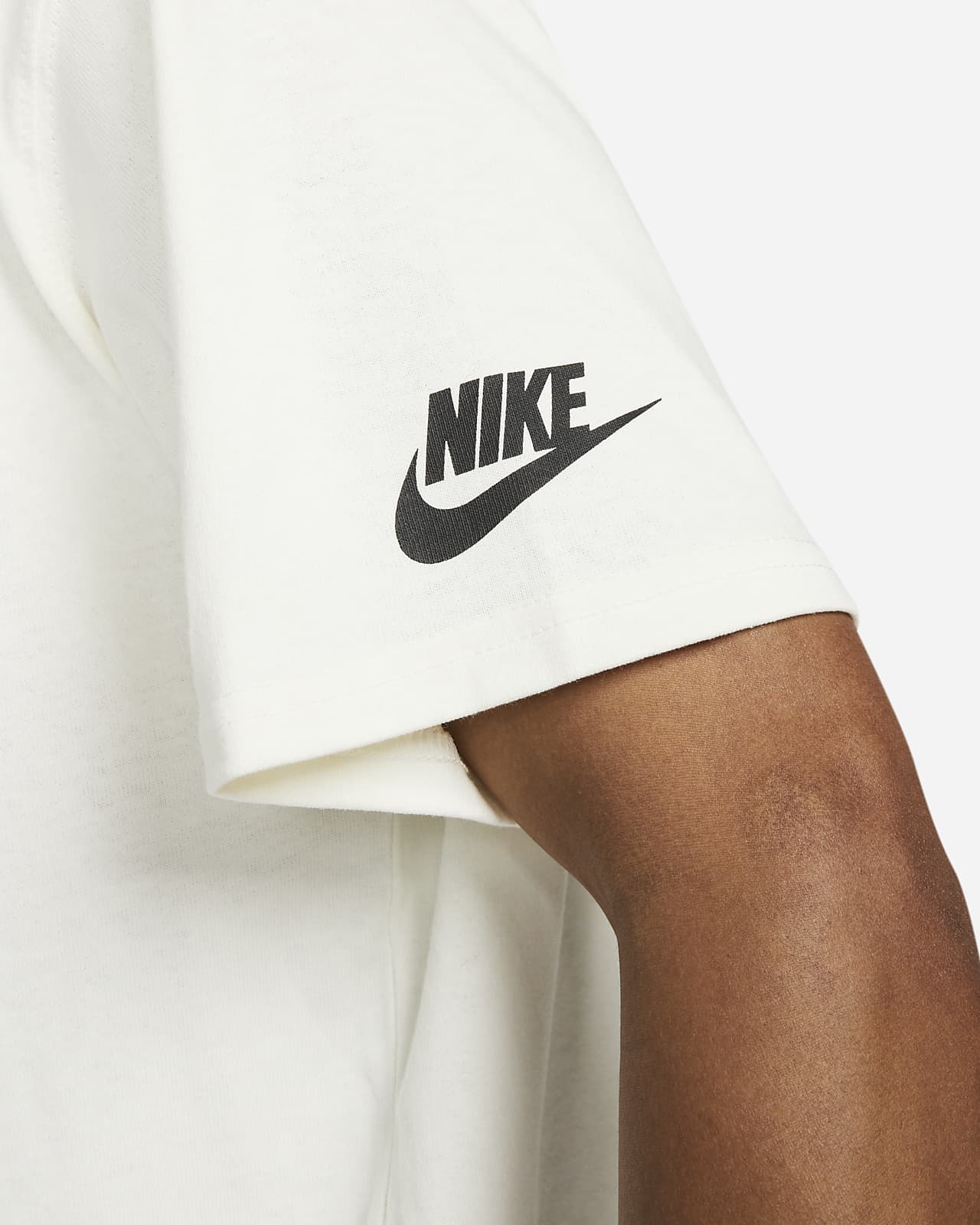 white nike cotton t shirt