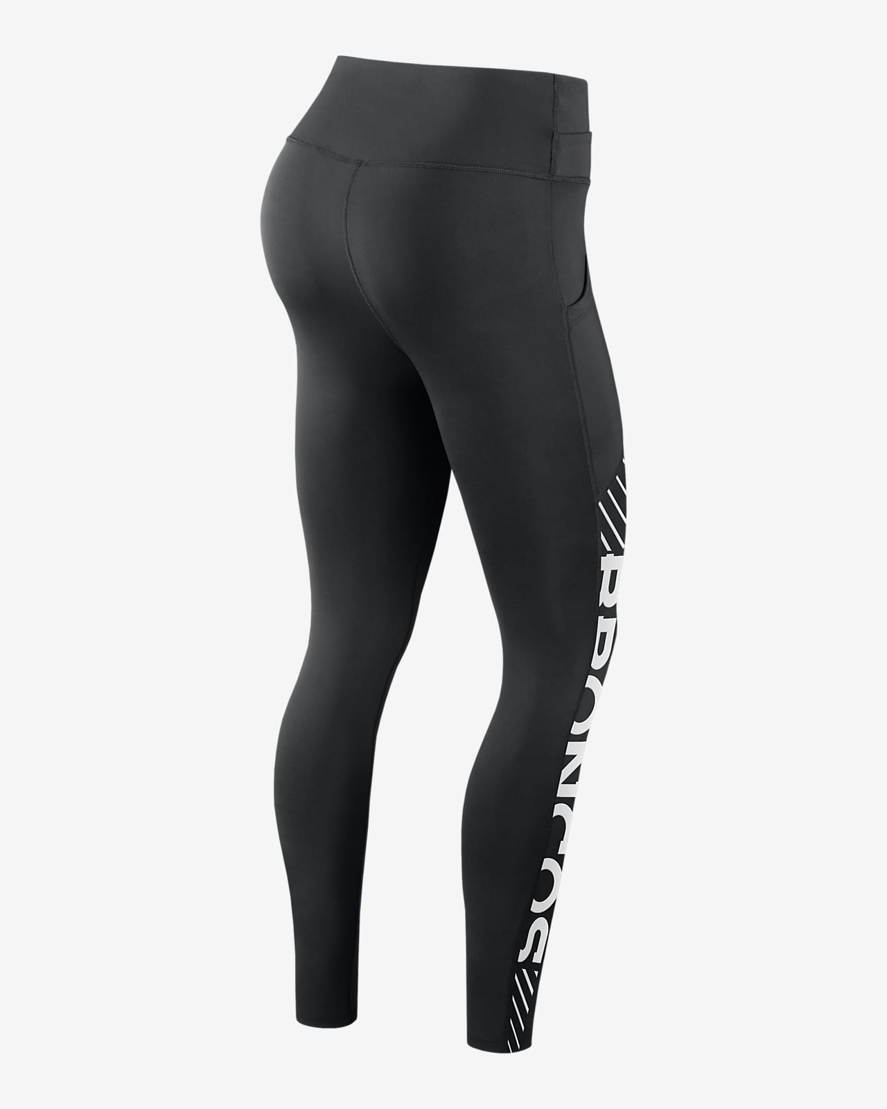 Washington Huskies Women Extra Large Leggings Gray Black Dri Fit Striped  Nike