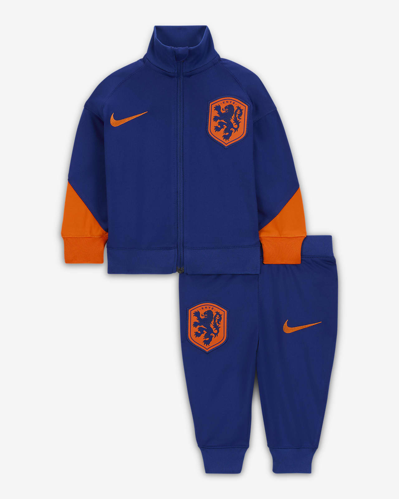 Nederland Strike Nike Dri-FIT strikket fotballtracksuit til sped-/småbarn