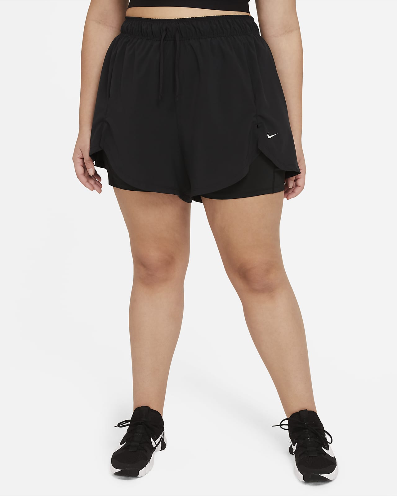 Nike Flex Essential 2-in-1 Trainingsshorts voor dames (grote maten)