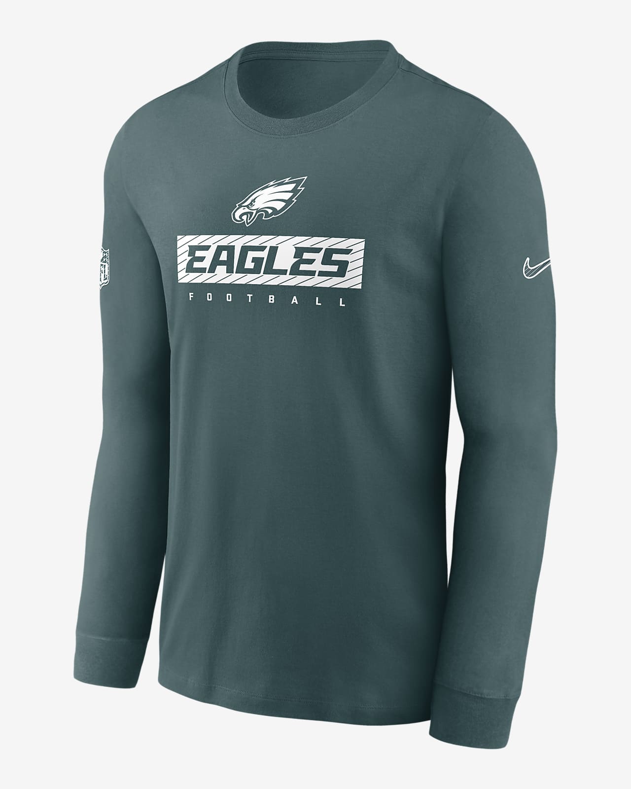 Philadelphia Eagles Sideline Team Issue Men's Nike Dri-FIT NFL Long-Sleeve T-Shirt