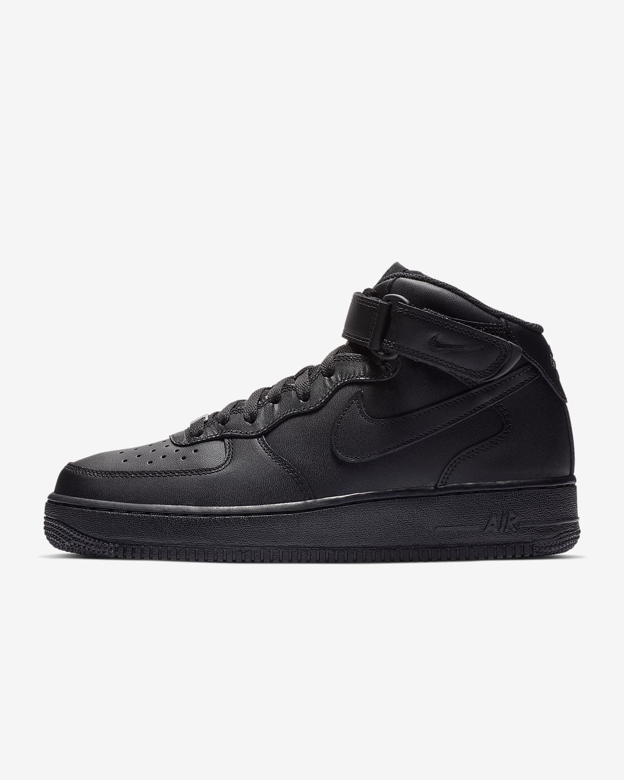 black air force ones with white bottom