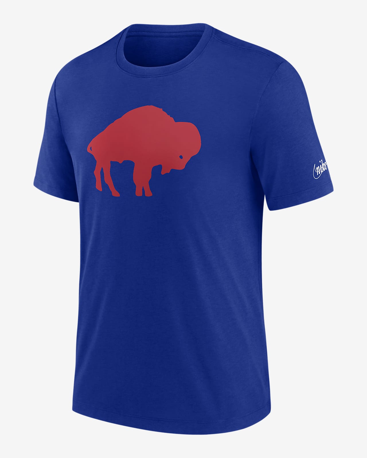 Men's Nike Royal Buffalo Bills Rewind Logo Tri-Blend T-Shirt Size: Small