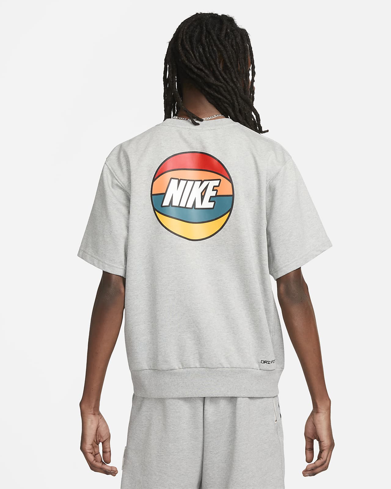 Nike dri fit hot sale grey t shirt