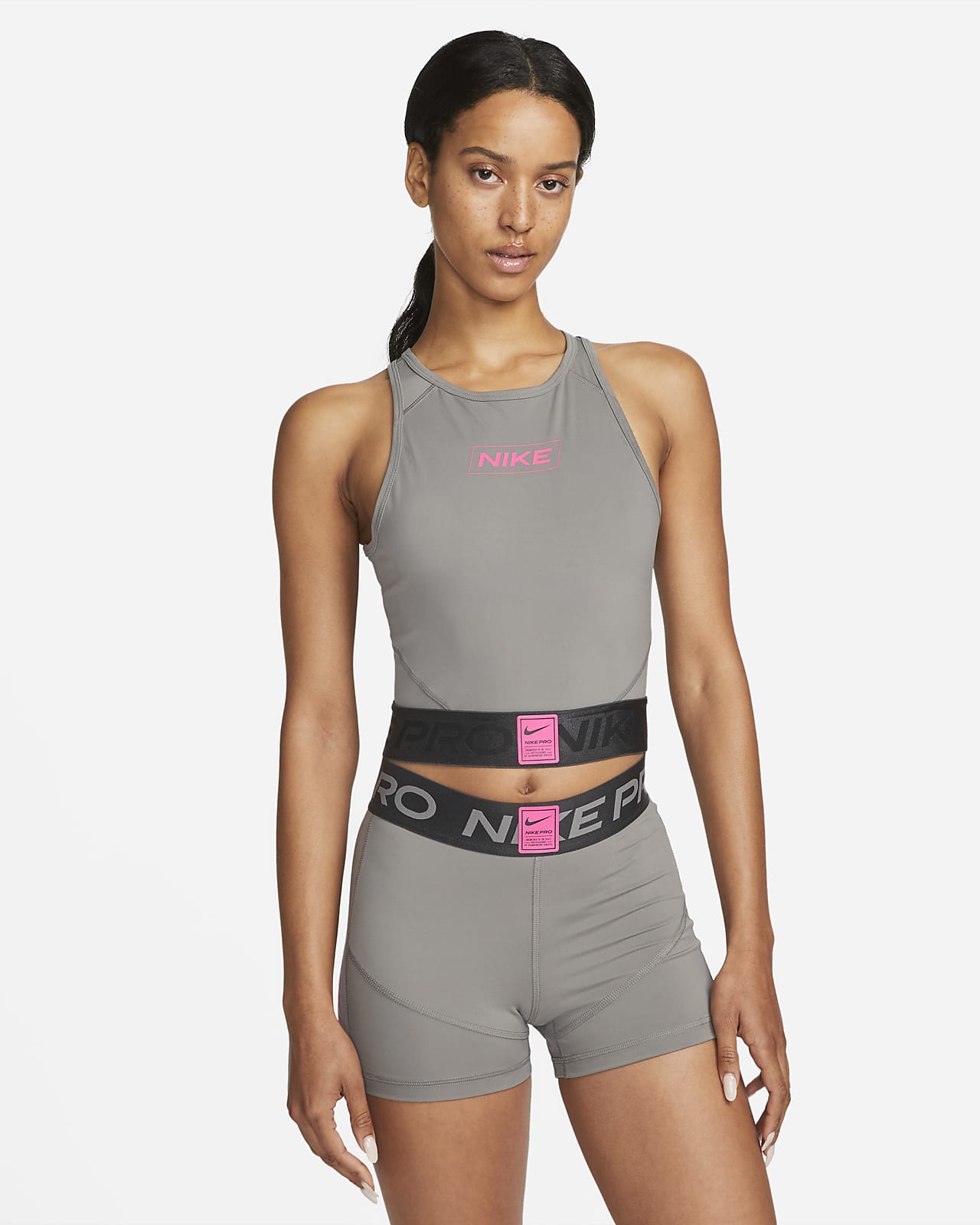 Nike Pro Dri-FIT Samarreta de tirants estampada de disseny cropped - Dona