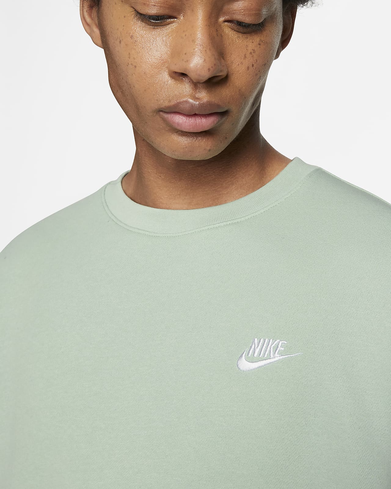 nsw club crew neck pistachio frost white