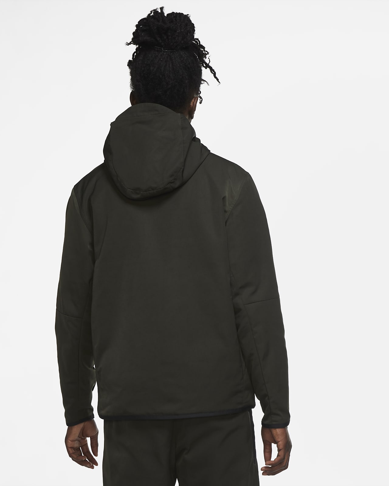 black nike hooded jacket