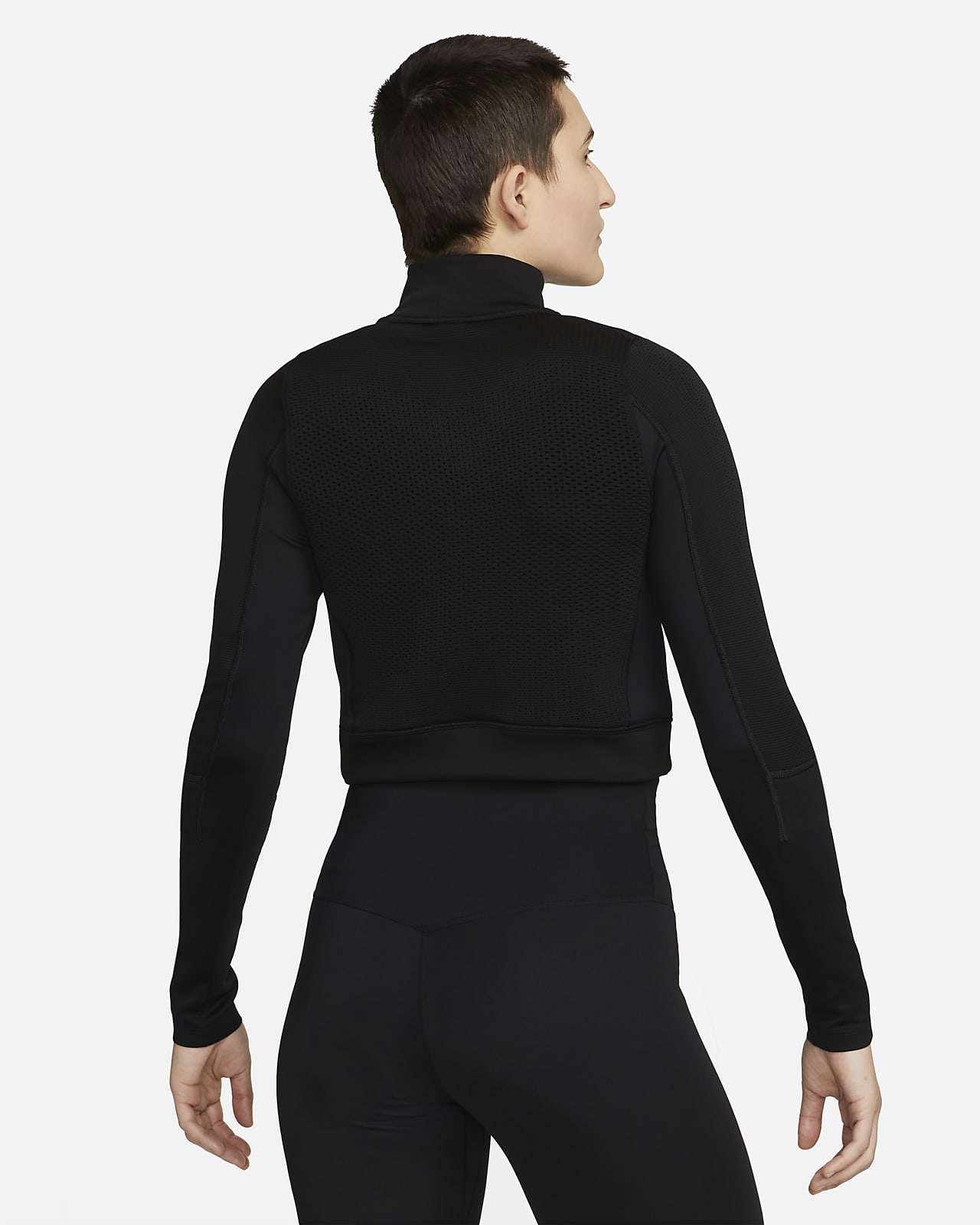 Nike City Ready Seamless Long Sleeve Training Bodysuit Black Sz Small NWT  $125