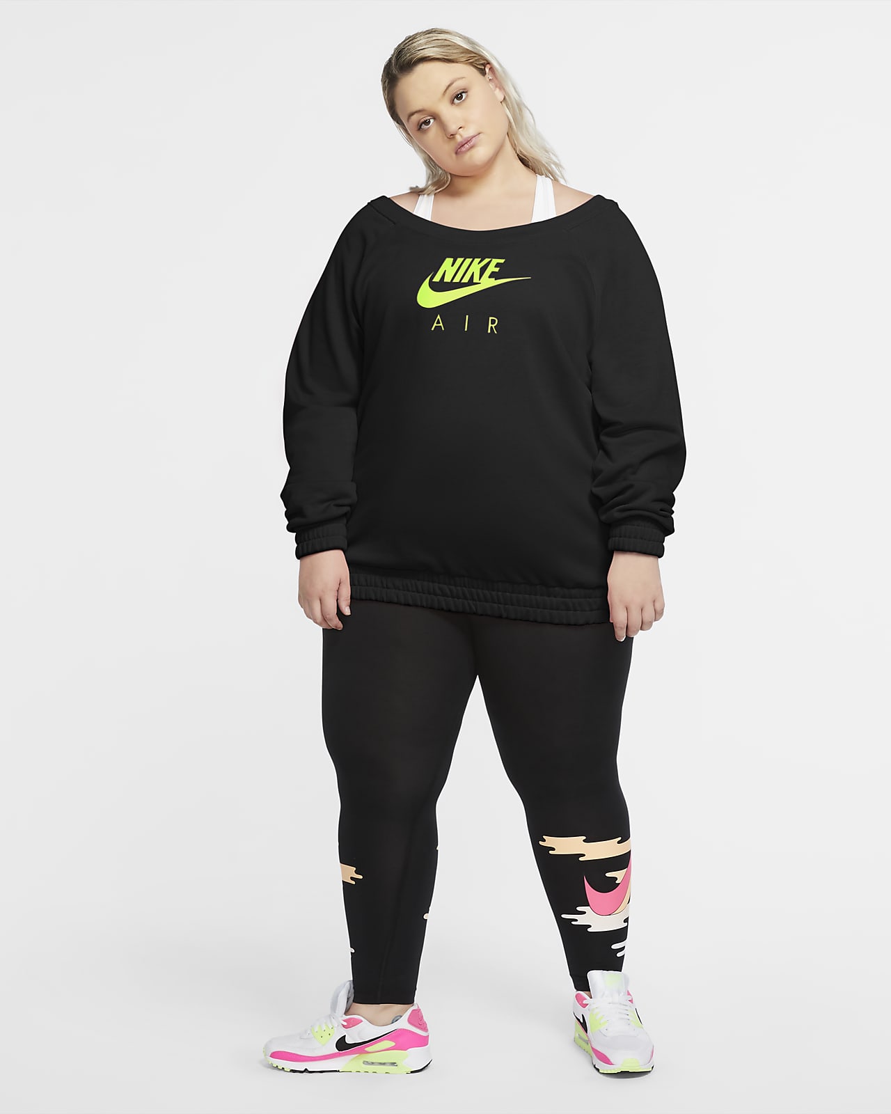 Nike Air Women's Long-Sleeve Fleece Top (Plus Size). Nike HR