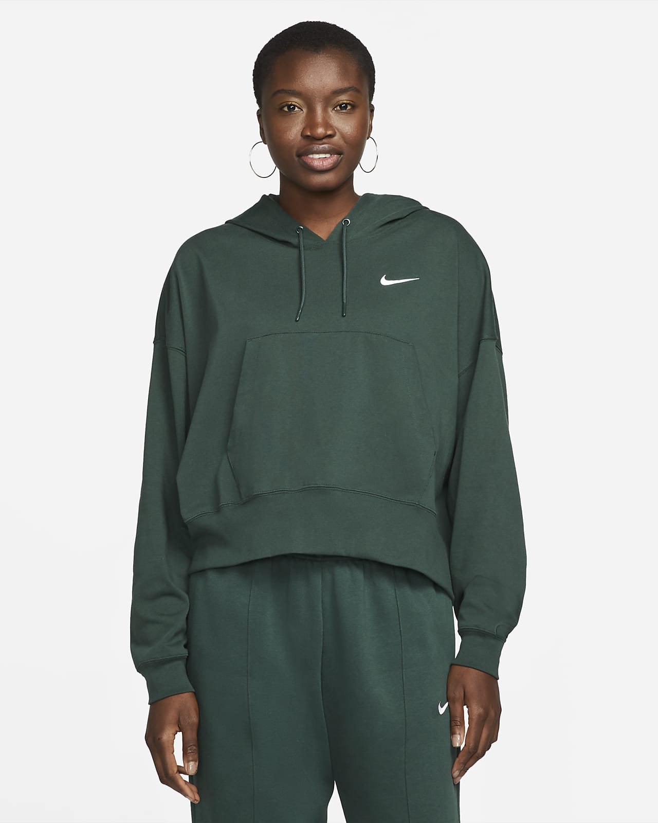 Nike Sportswear Women's Oversized Jersey Pullover Hoodie. Nike BE