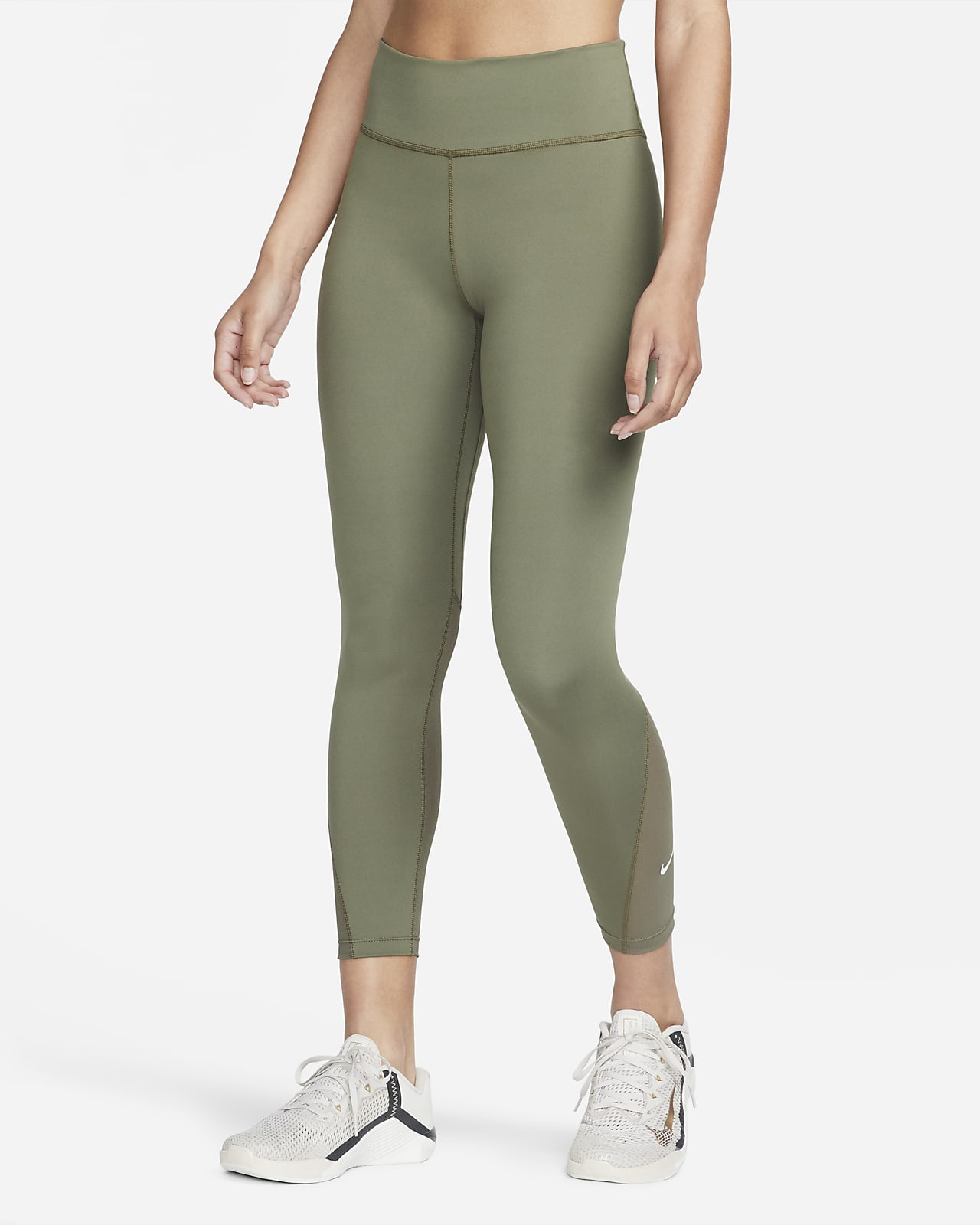Nike One leggings i 7/8 lengde med mellomhøyt liv og nettingpaneler til dame