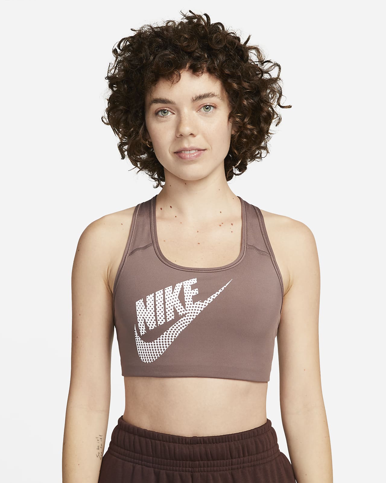 Brassière de sport pour la danse non rembourrée à maintien normal Nike Swoosh pour femme