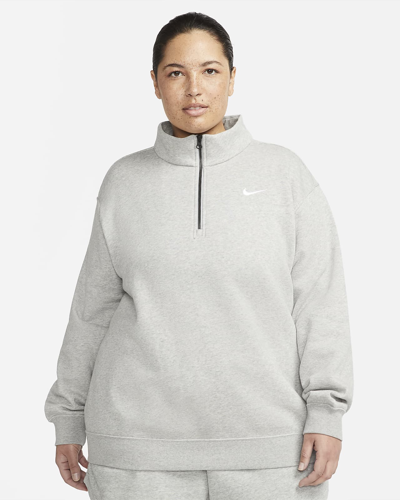 Nike Sportswear Essential Women's 1/4-Zip Fleece (Plus Size). Nike AT