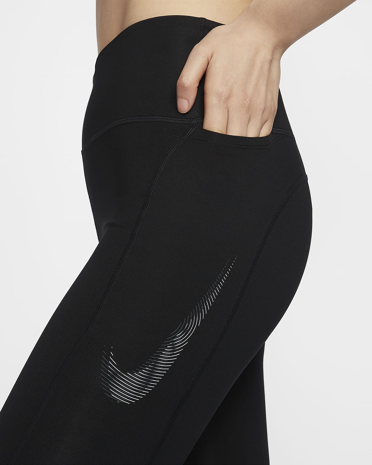 Nike Fast Women's Mid-Rise 7/8 Graphic Leggings with Pockets. Nike CA