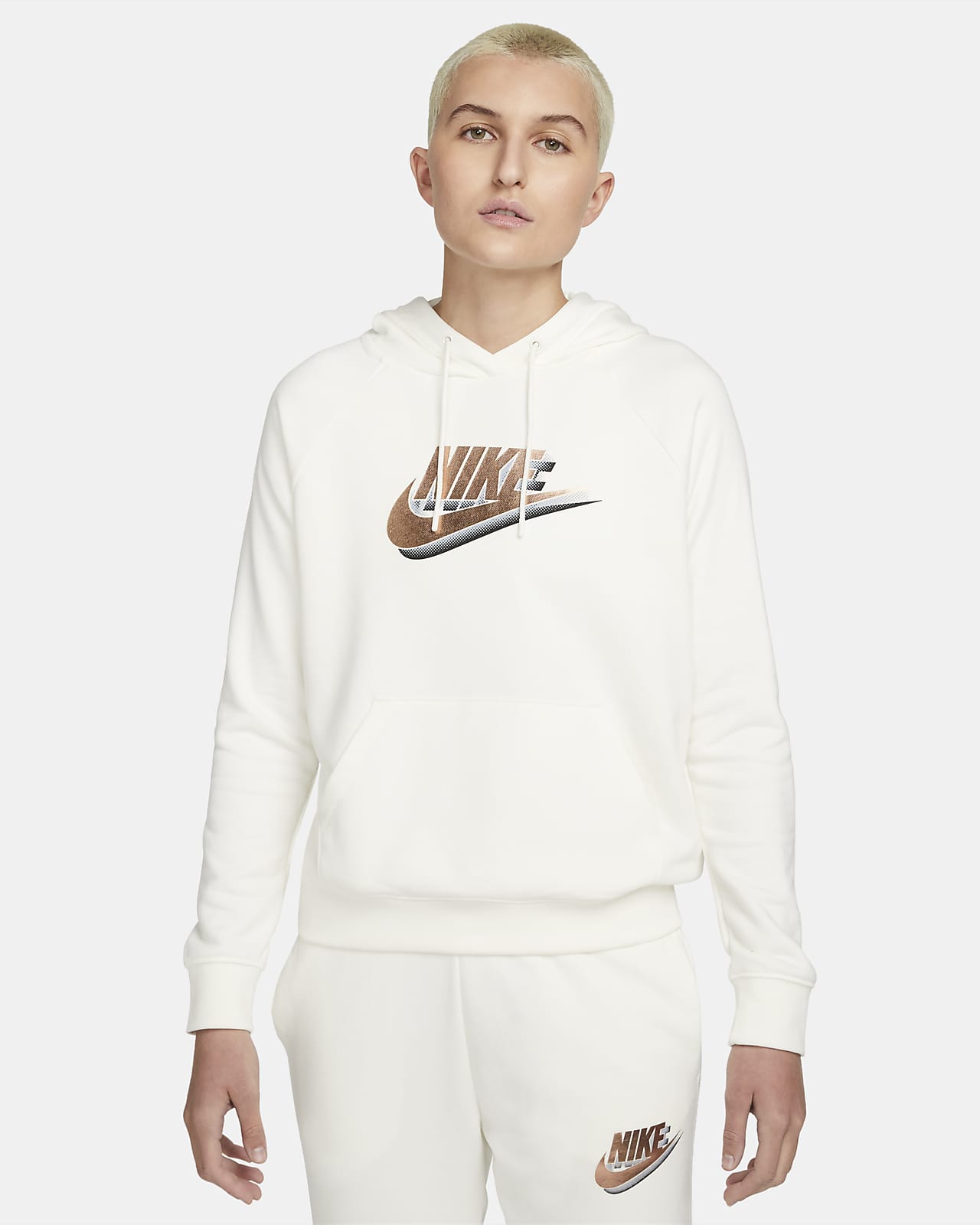Nike Sportswear hettegenser med trykk til dame