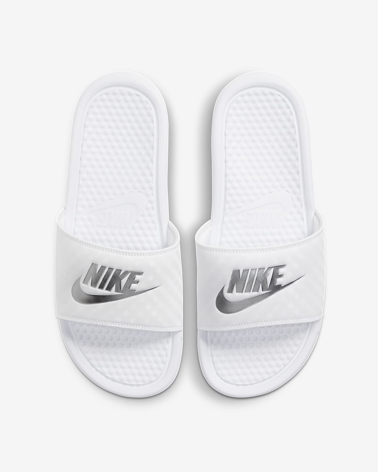 nike benassi jdi metallic women's slide