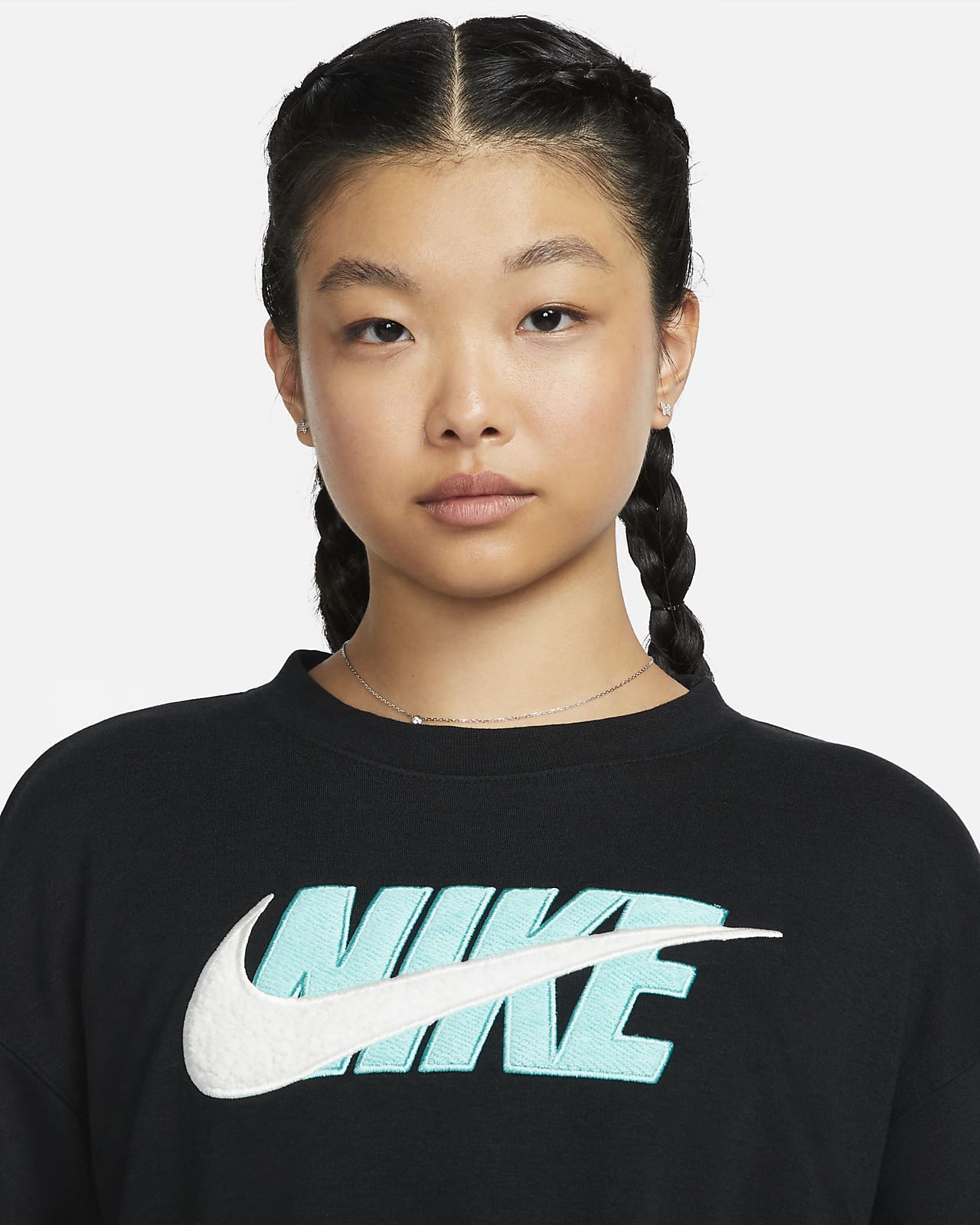 nike sportswear icon clash women's fleece crew