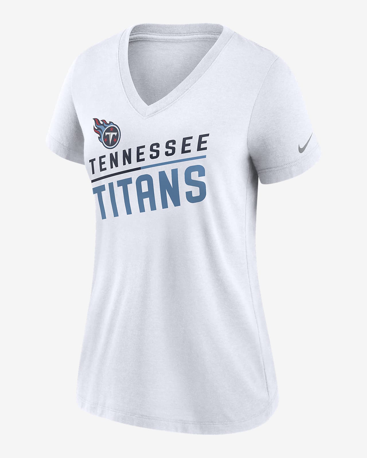 Nike Slant Team (NFL Tennessee Titans) Women's Mid V-Neck T-Shirt