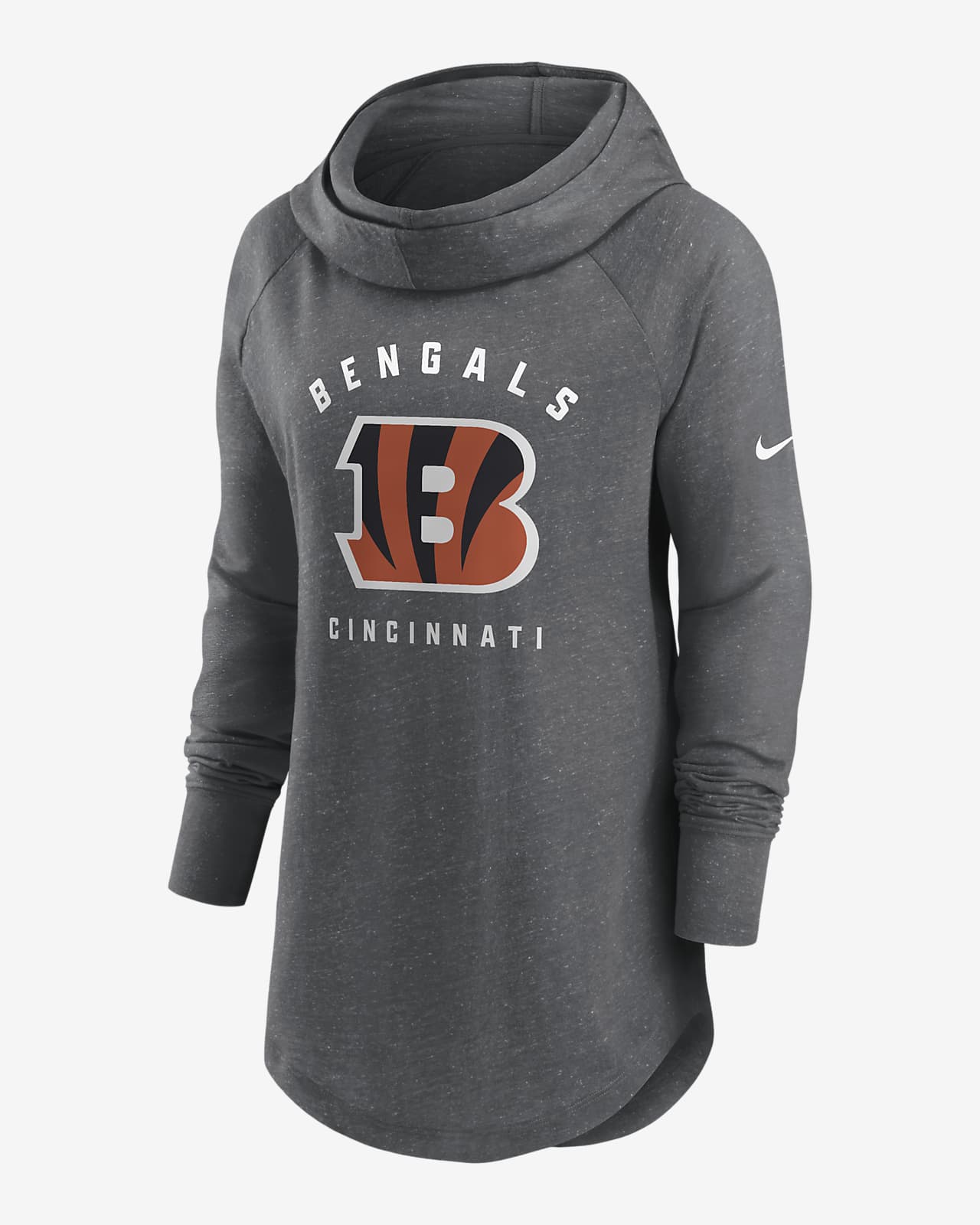 Nike Women's Team (NFL Cincinnati Bengals) Pullover Hoodie in Grey, Size: Small | NKZE07F9A-06G