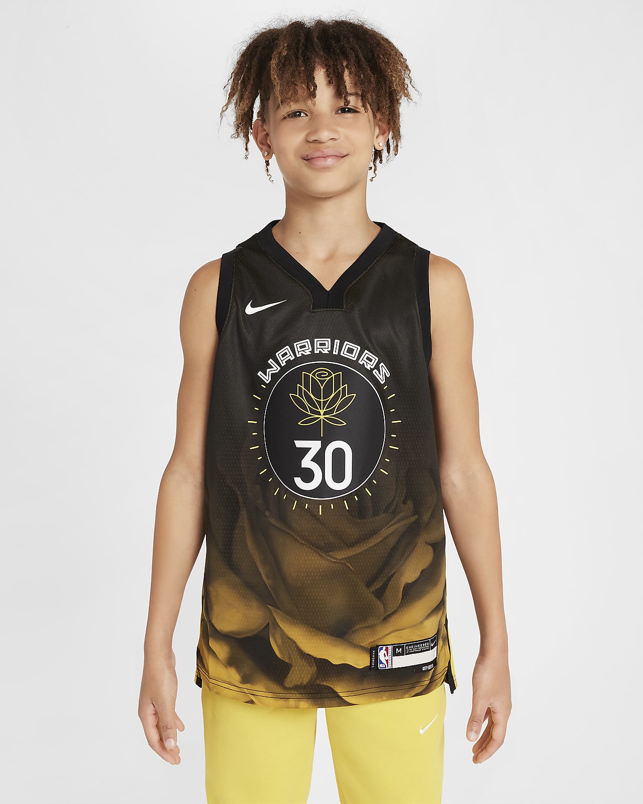 Stephen Curry Golden State Warriors City Edition Nike Dri-FIT NBA Swingman Trikot für ältere Kinder
