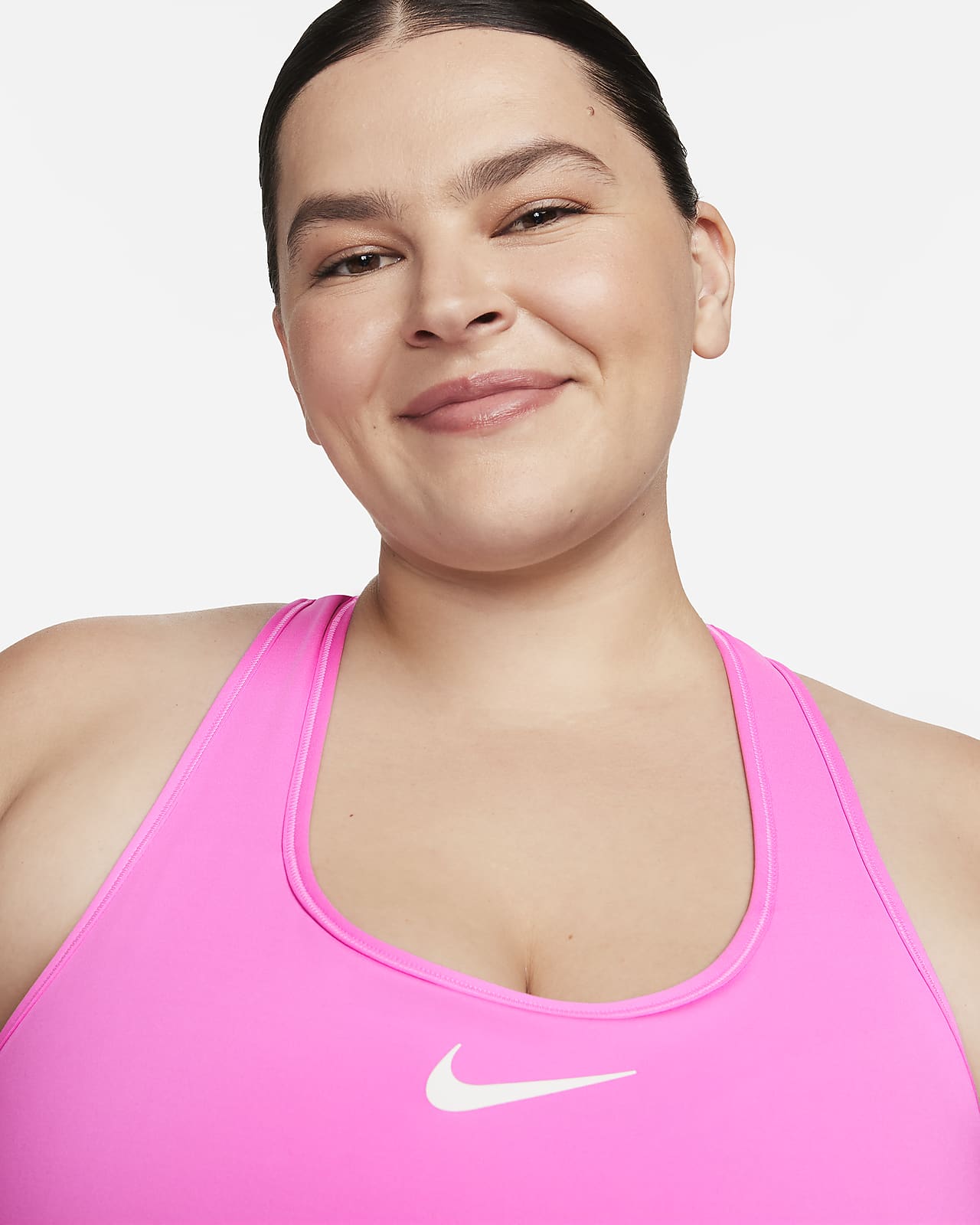 Swoosh High Support Non-Padded Adjustable Sports Bra by Nike Online, THE  ICONIC