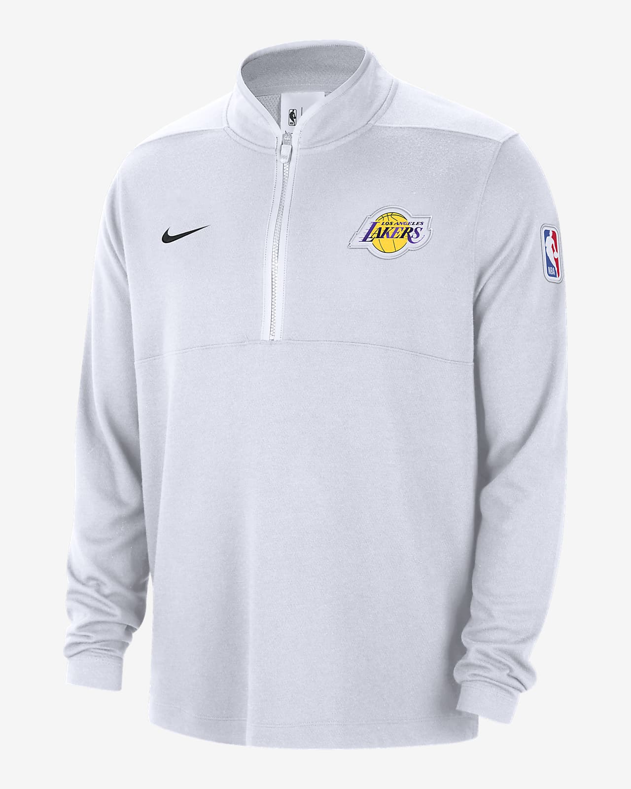 Men's Los Angeles Lakers Nike Gray Element Logo Performance Half-Zip Pullover  Jacket