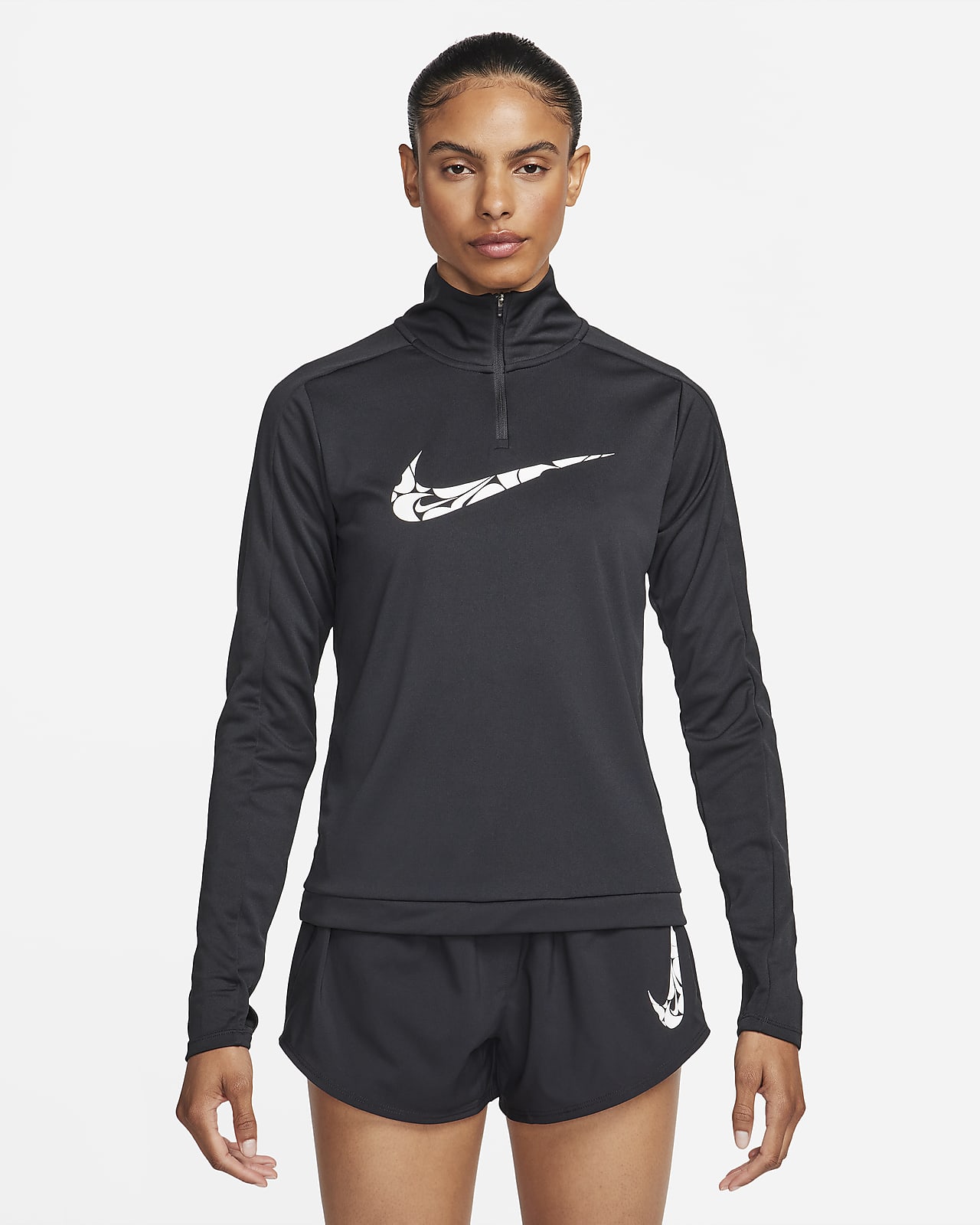 Dámská střední vrstva Nike Swoosh Dri-FIT se čtvrtinovým zipem
