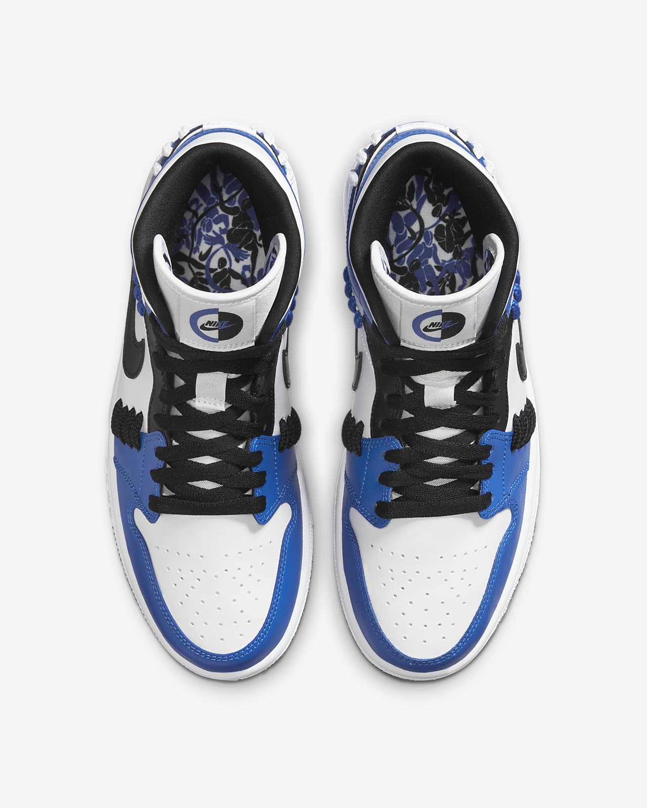 jordans 1 mid blauw