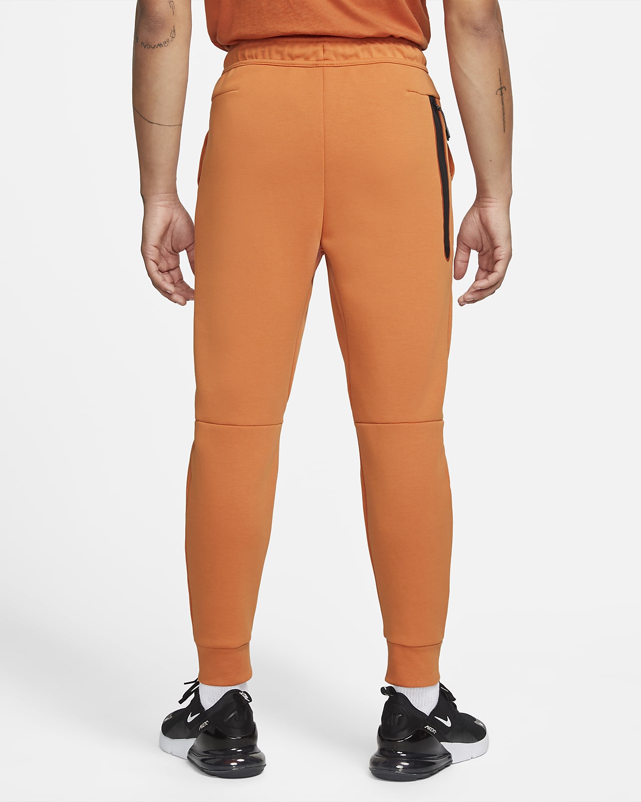 nike tech orange joggers