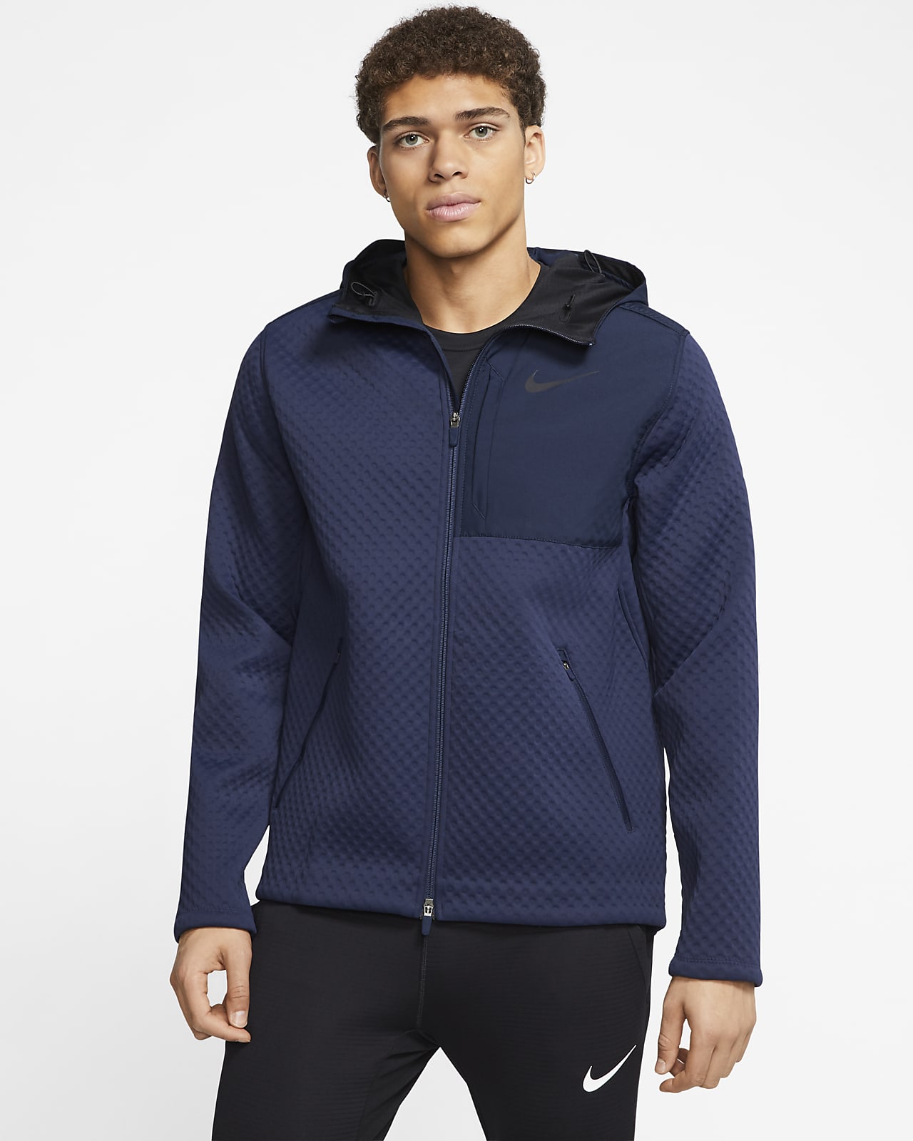 nike men's therma full zip hooded jacket