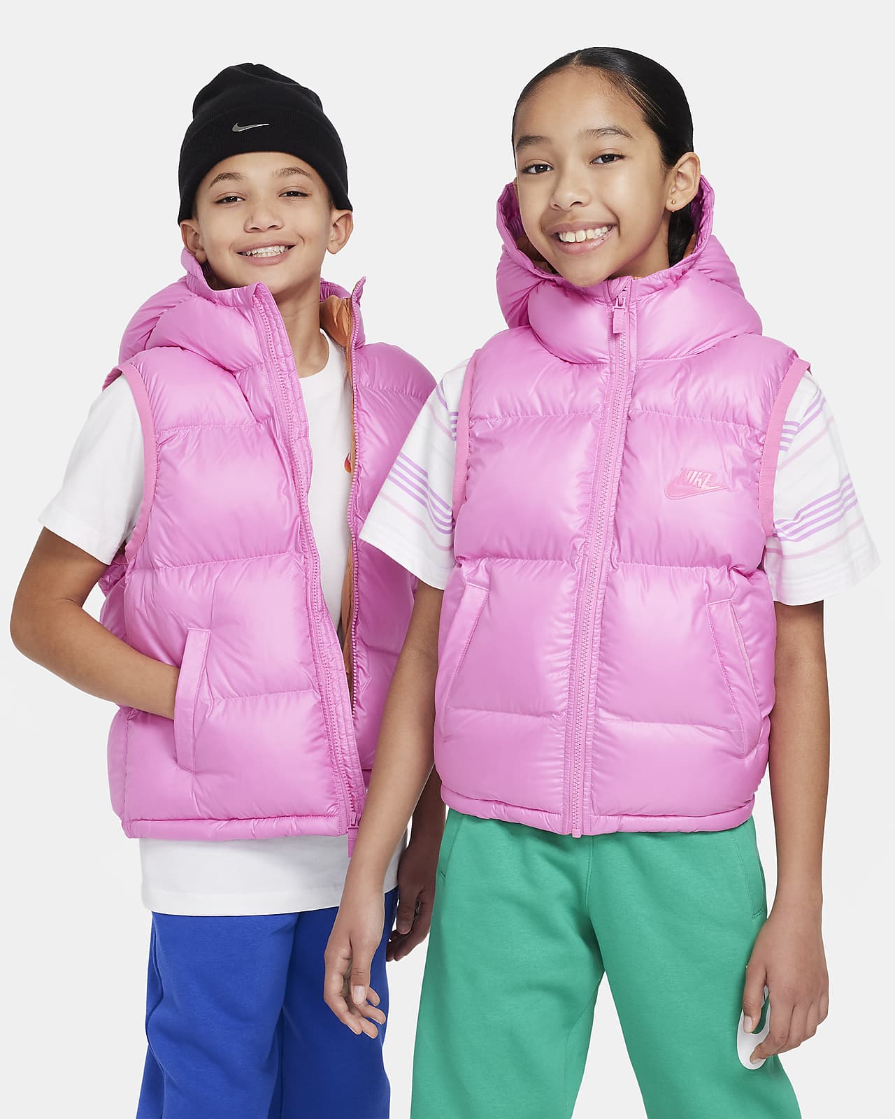 Nike Sportswear Heavyweight Synthetic Fill EasyOn Big Kids' Therma-FIT  Repel Loose Hooded Vest
