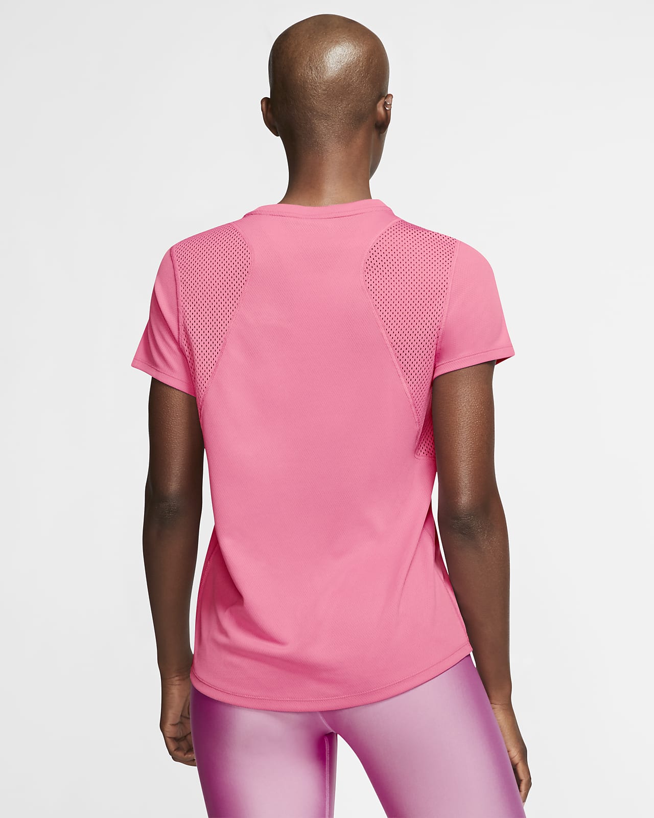 nike pink running top